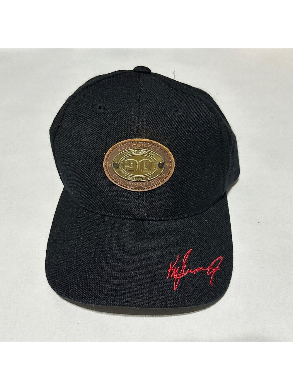 Vintage Cincinnati Reds Ken Griffey Jr Black Hat American Needle Strapback Cap